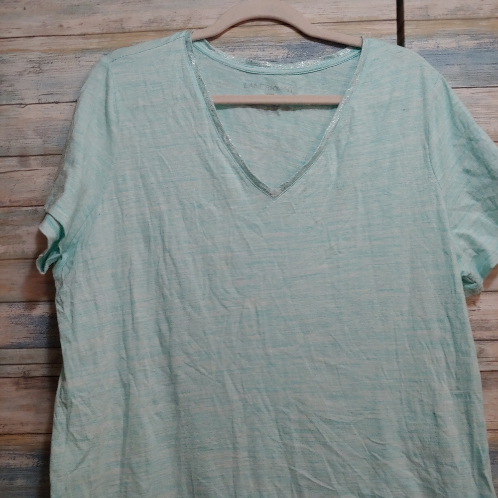 V-Neck Tee with Silver Accents on Neck Trim 18/20